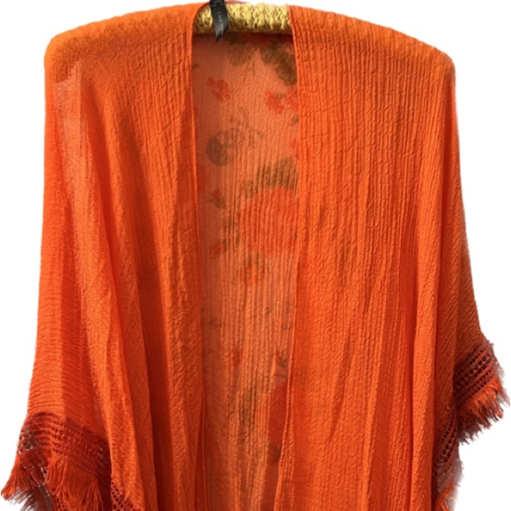 Lane Bryant bright orange 🍊 fringe shawl - new no tags